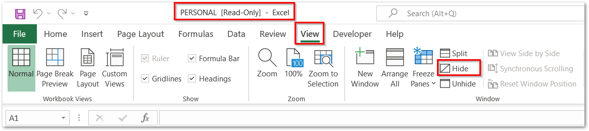 Personal Macro Workbook VBA Create And Use Excel Unlocked