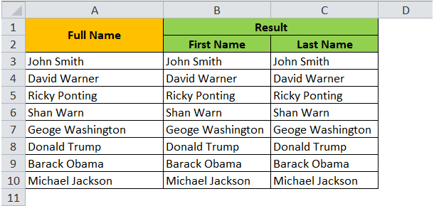 Copying Full Name to Other Cells