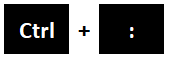Ctrl + Colon Keyboard Shortcut