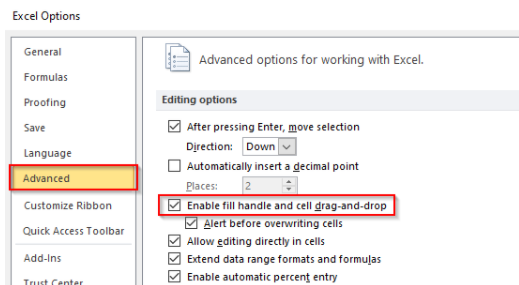 How to use Excel Fill Handle Tool - Excel Unlocked