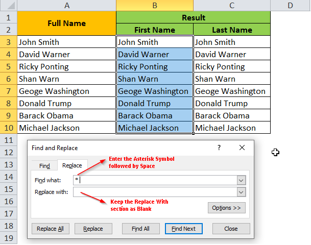 How To Change Multiple Names In Excel