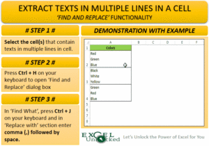 Extract Texts in Multiple Lines in a Cell