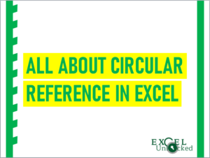 Circular Reference in Excel