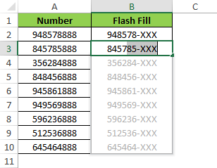 Changing Part of Cell Using Flash Fill
