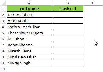 Flash Fill Excel Demonstration