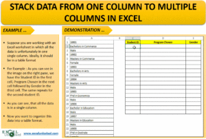 Stack Data from One Column into Multiple Columns