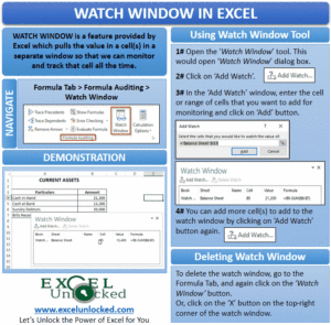 Watch Window in Excel