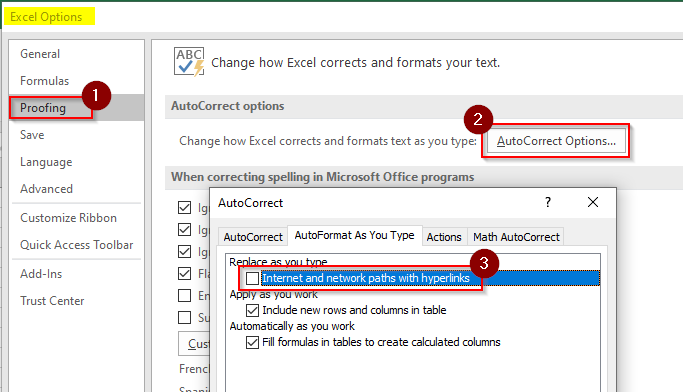 automize the creation of hiperlink in excel