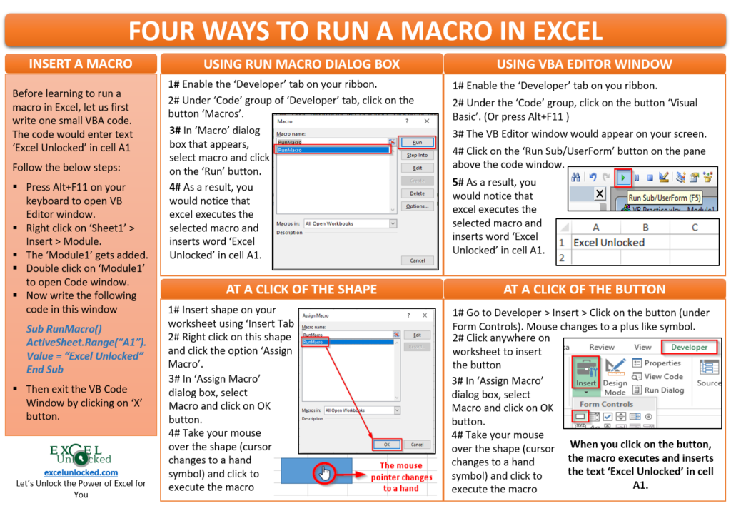 How To Run A Macro In Excel By Clicking On A Cell