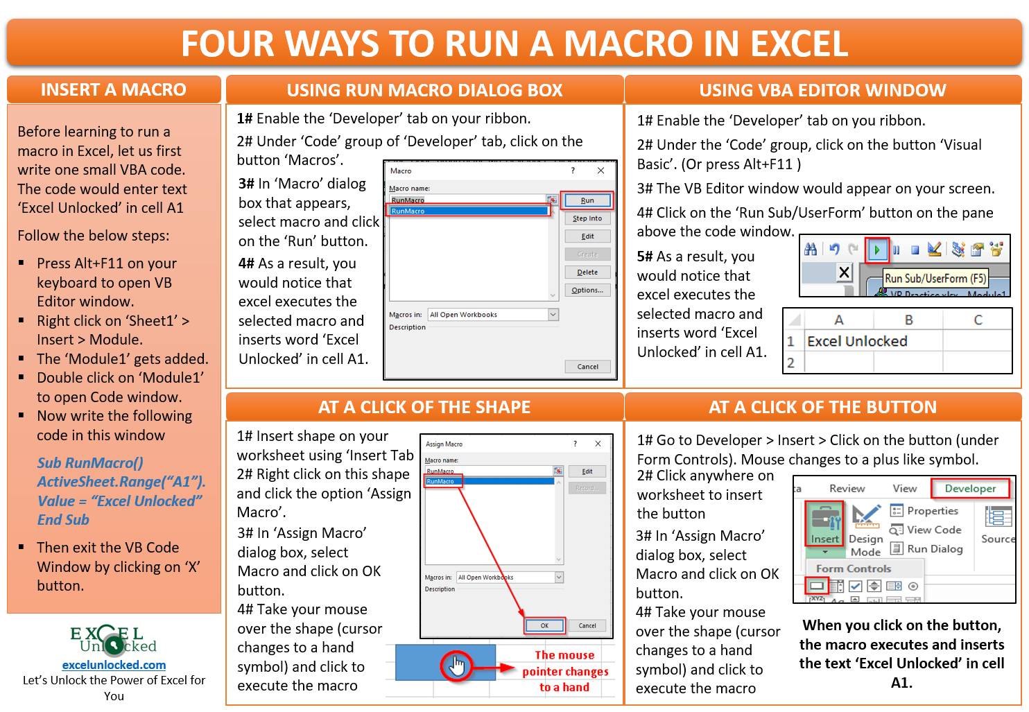 Four Ways to Run A Macro in Excel