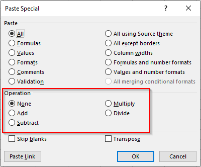 keyboard shortcut for paste special values transpose