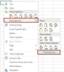 All About Paste Special Feature in Excel - Excel Unlocked