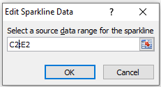 Edit Sparkline Data Dialog Box