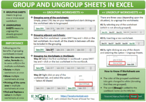 Group and Ungroup Worksheets in Excel