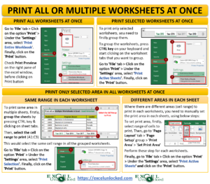 Print All or Multiple Worksheets in Excel