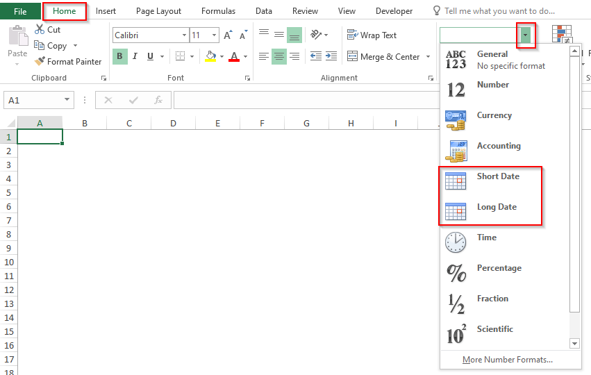 Convert Long Date Format To Short Date In Excel