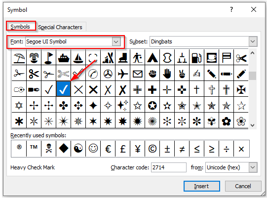 Insert Tick Mark or Cross Mark in Excel - Excel Unlocked