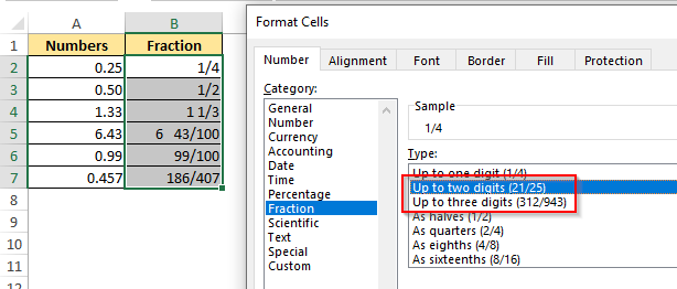 Convert Decimal To Fraction in Excel Excel Unlocked