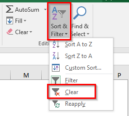 Filter in Excel