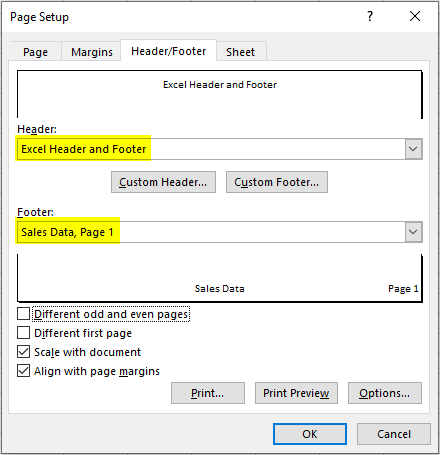 Excel Header And Footer Add Change Customize Excel Unlocked