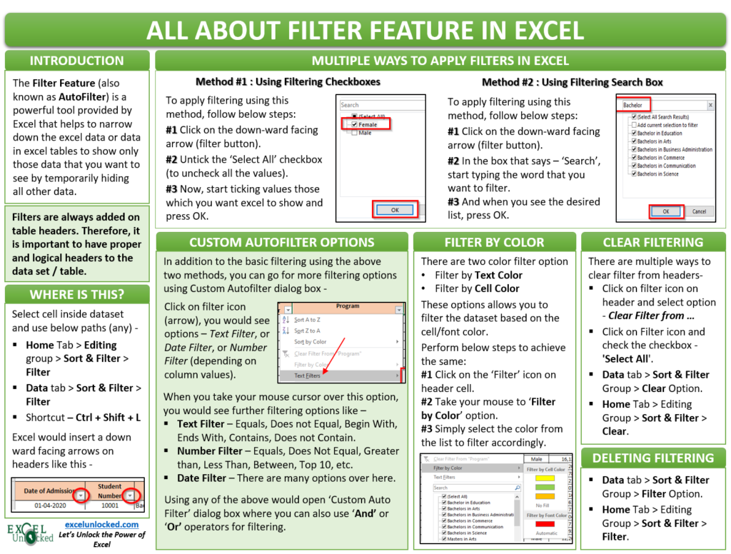 Filter Feature in Excel