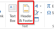 Headers and Footers Navigation Path #2