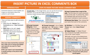 Insert Picture in Excel Comments