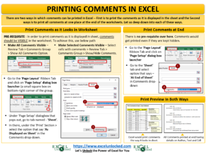 Print Comments in Excel