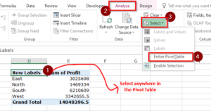 How to Delete the Pivot Table in Excel - Excel Unlocked