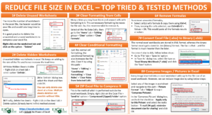 Reduce Excel File Size
