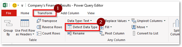 Detect Data Type option