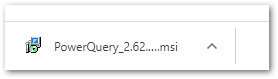 Downloaded Power Query
