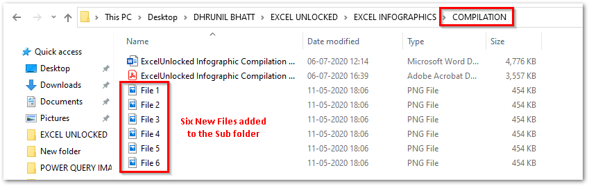 Files Added to Folder