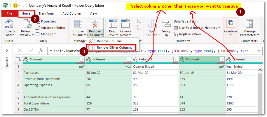 Power Query Remove Text From Column Name