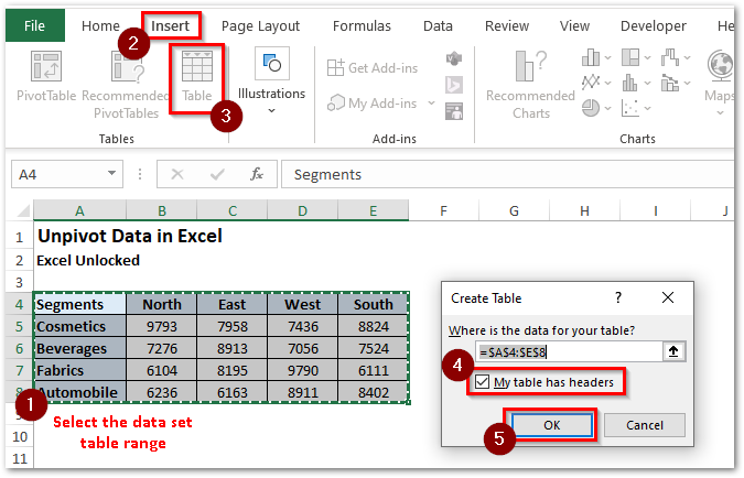 Как сделать unpivot в excel