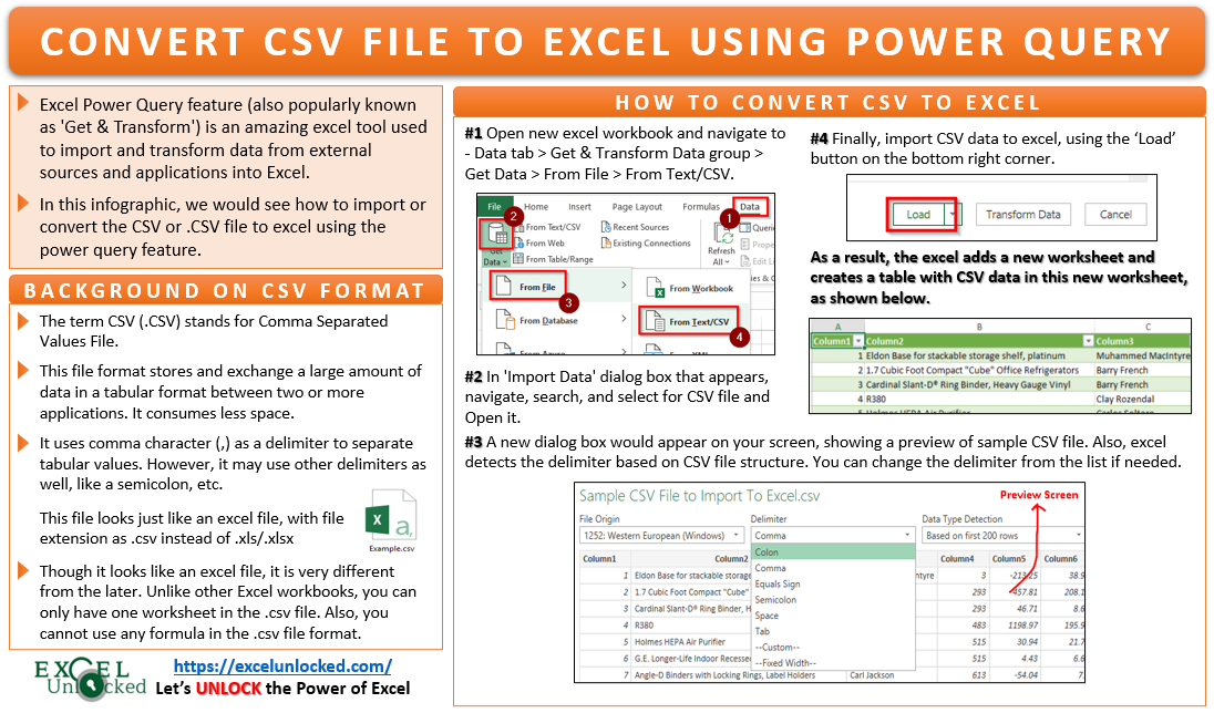 convert excel file into csv