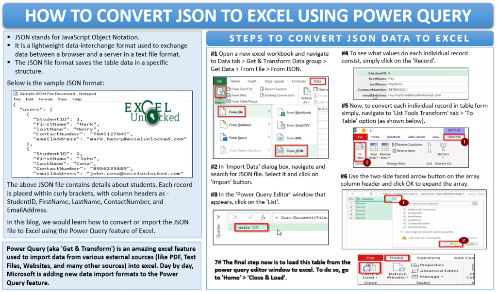 converting excel to json