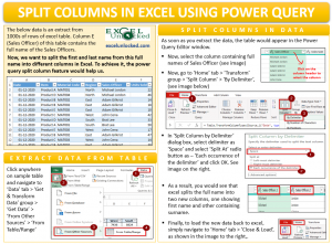 Split Cells or Columns in Excel using Power Query