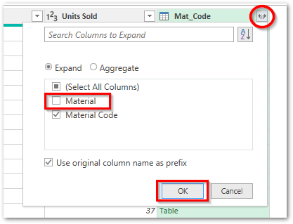 Two Side Faced Arrow Power Query