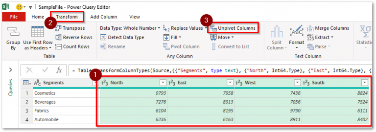 Как сделать unpivot в excel