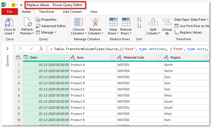 fminer modify table data