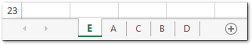 Arrange Worksheets in Ascending Order Sample