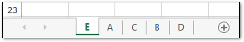 Arrange Worksheets in Descending Order Sample