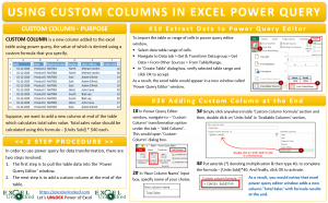 Custom Columns in Excel Power Query
