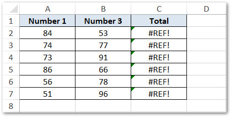 Ошибка ref в excel