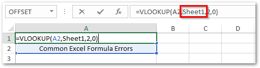 #NAME Error in Excel