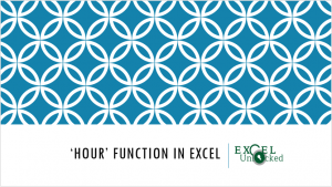 HOUR Function in Excel