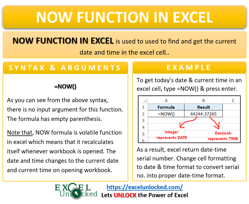 now-function-in-excel-get-current-date-and-time-excel-unlocked