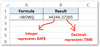 time function in excel