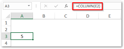 Example COLUMN Number with argument